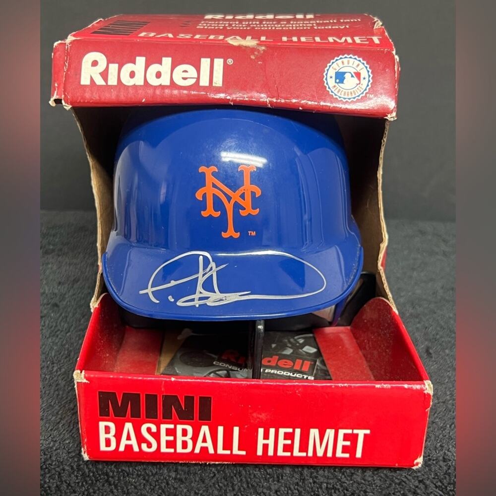 Pete Alonso Autographed New York Mets Replica Baseball Mini Helmet -